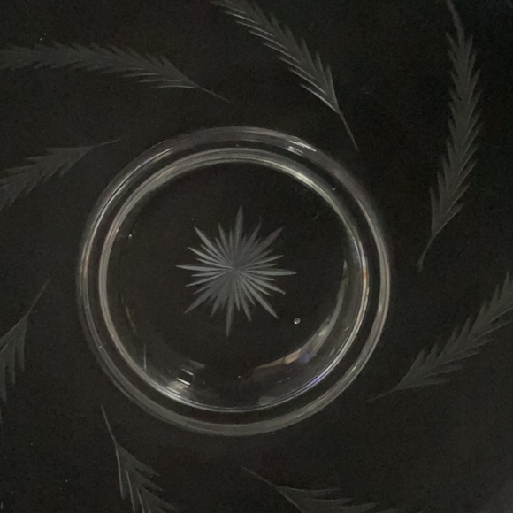 Vintage 14” Large Round Glass Serving Platter Tray - Picture 2 of 4